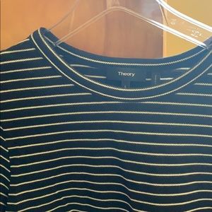 NWOT Theory top. Black and white stripes